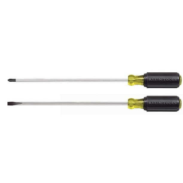 Slotted and Phillips Screwdriver Set 11 Long Blade Screwdriver with Insulation Handle 
